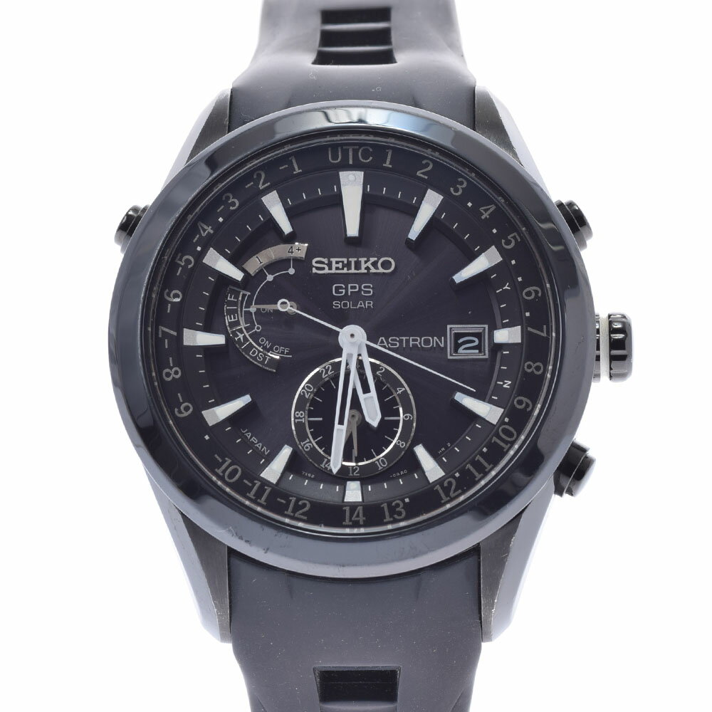 【ポイント3倍★15日限定】【最大2万円OFFクーポン★16日まで】SEIKO セイコー アストロン ソーラーGPS SBXA011 メンズ チタン/ラバー 腕時計 黒文字盤 ABランク 中古 銀蔵