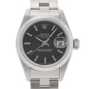 【ポイント3倍★5日限定】【最大2万円OFFクーポン★6日まで】ROLEX ロレックス オイスターパーペチュアル デイト 69160 レディース SS 腕時計 自動巻き 黒文字盤 Aランク 中古 銀蔵