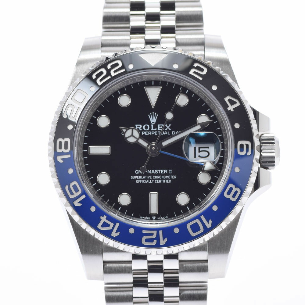 ROLEX ロレックス GMTマスター2 黒/青ベゼル 126710BLNR メンズ SS 腕時計 自動巻き 黒文字盤 Aランク 中古 銀蔵