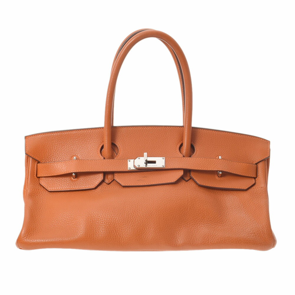 HERMES エルメス ショルダーバーキン オレンジ シルバー金具 □I刻印(2005年頃) レディース トリヨンクレマンス ショルダーバッグ Bランク 中古 銀蔵のサムネイル