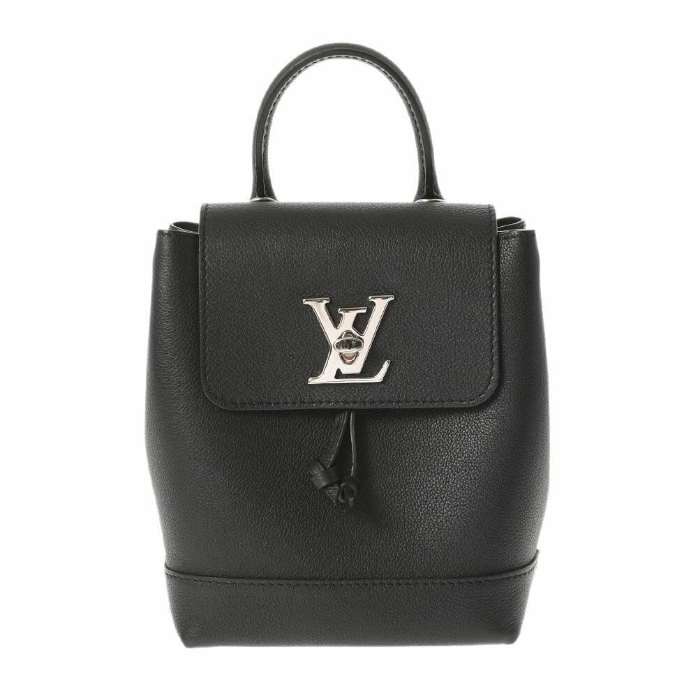 【先着順!最大15,000円OFFクーポン★31日まで】LOUIS VUITTON ルイヴィトン ロックミー バックパック 黒 M54573 レディース レザー リュック・デイパック Aランク 中古 銀蔵