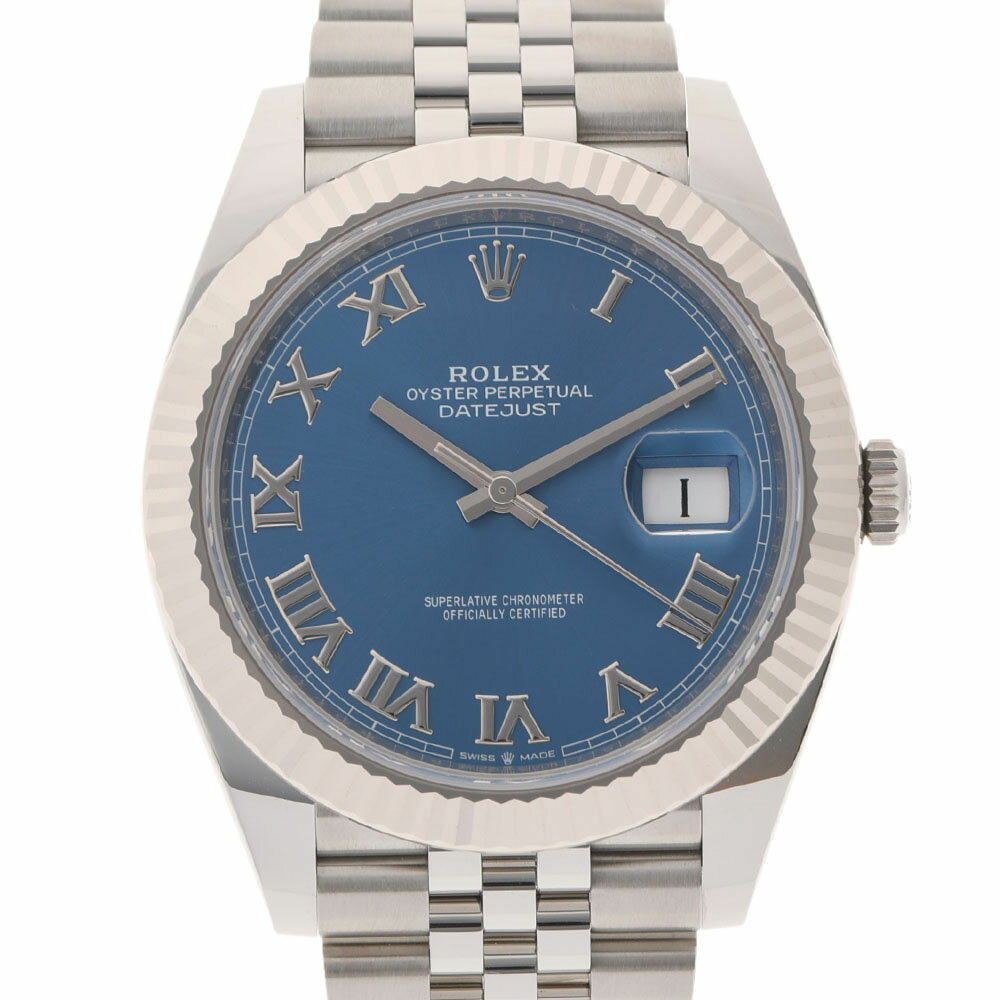 ROLEX ロレックス デイトジャスト41 ジュビリーブレス 126334 メンズ SS/WG 腕時計 自動巻き ブライトブルー文字盤 未使用 銀蔵