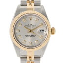 【ポイント3倍★5日限定】【最大2万円OFFクーポン★6日まで】ROLEX ロレックス デイトジャスト 10Pダイヤ 79173G レディース YG/SS 腕時計 自動巻き シルバー文字盤 Aランク 中古 銀蔵