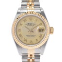 【ポイント3倍★5日限定】【最大2万円OFFクーポン★6日まで】ROLEX ロレックス デイトジャスト 79173NRD レディース YG/SS 腕時計 自動巻き イエローシェル文字盤 Aランク 中古 銀蔵