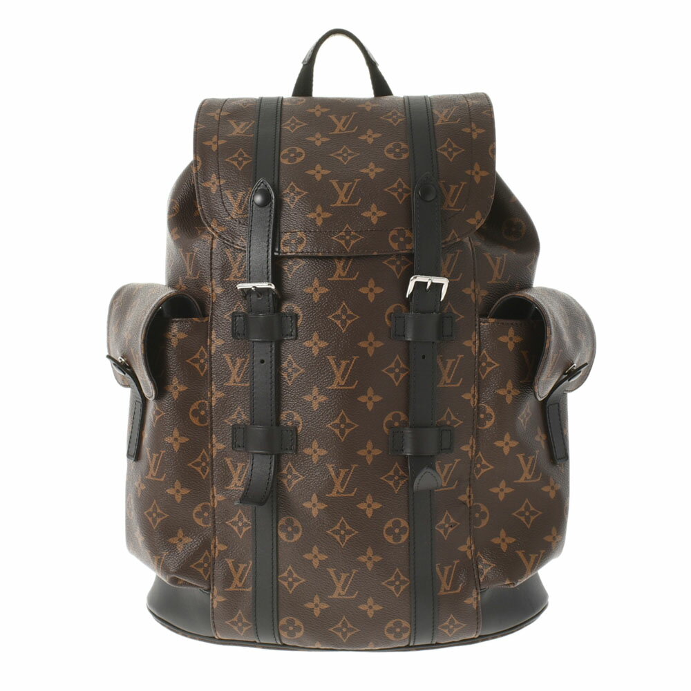 LOUIS VUITTON ルイヴィトン モノグラム マカサー クリストファー PM ブラウン M43735 メンズ モノグラムマカサー リュック・デイパック Aランク 中古 銀蔵