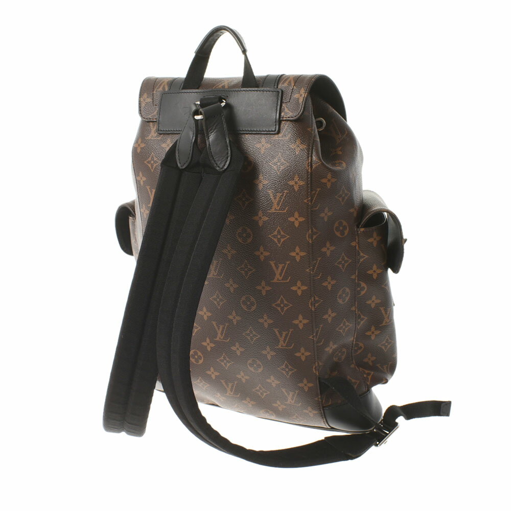 LOUIS VUITTON ルイヴィトン モノグラム マカサー クリストファー PM ブラウン M43735 メンズ モノグラムマカサー リュック・デイパック Aランク 中古 銀蔵