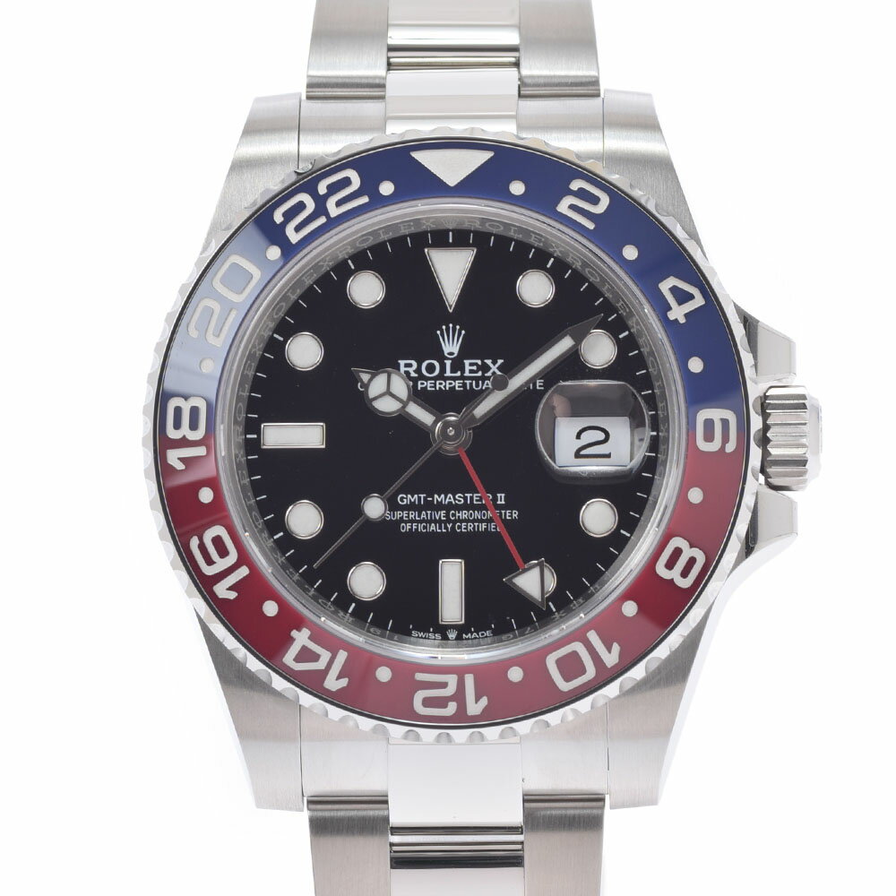 ROLEX ロレックス GMTマスター2 青/赤ベゼル オイスターブレス 126710BLRO メンズ SS 腕時計 自動巻き 黒文字盤 未使用 銀蔵