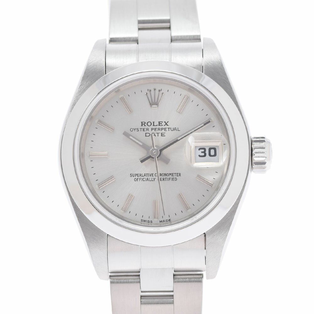 ROLEX ロレックス オイスターパーペチュアル デイト 79160 レディース SS 腕時計 自動巻き シルバー文字盤 Aランク 中古 銀蔵