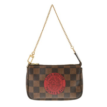 【先着順!最大15,000円OFFクーポン★18日〜】LOUIS VUITTON ルイヴィトン ダミエ ミニ T＆B ブラウン N58011 レディース ダミエキャンバス アクセサリーポーチ ABランク 中古 銀蔵