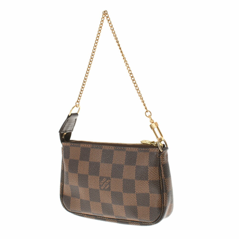 【先着順!最大15,000円OFFクーポン★18日〜】LOUIS VUITTON ルイヴィトン ダミエ ミニ T＆B ブラウン N58011 レディース ダミエキャンバス アクセサリーポーチ ABランク 中古 銀蔵