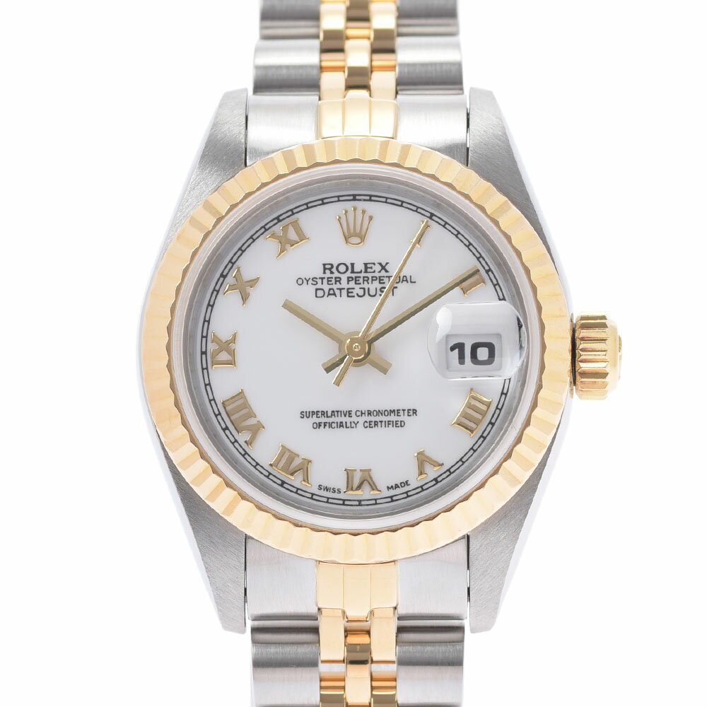 【ポイント3倍★10日限定】【最大2万円OFFクーポン★9日20時～】ROLEX ロレックス デイトジャスト 69173 レディース YG/SS 腕時計 自動巻き 白文字盤 Aランク 中古 銀蔵