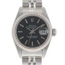 【ポイント3倍★5日限定】【最大2万円OFFクーポン★6日まで】ROLEX ロレックス デイトジャスト 79174 レディース WS/SS 腕時計 自動巻き 黒文字盤 Aランク 中古 銀蔵