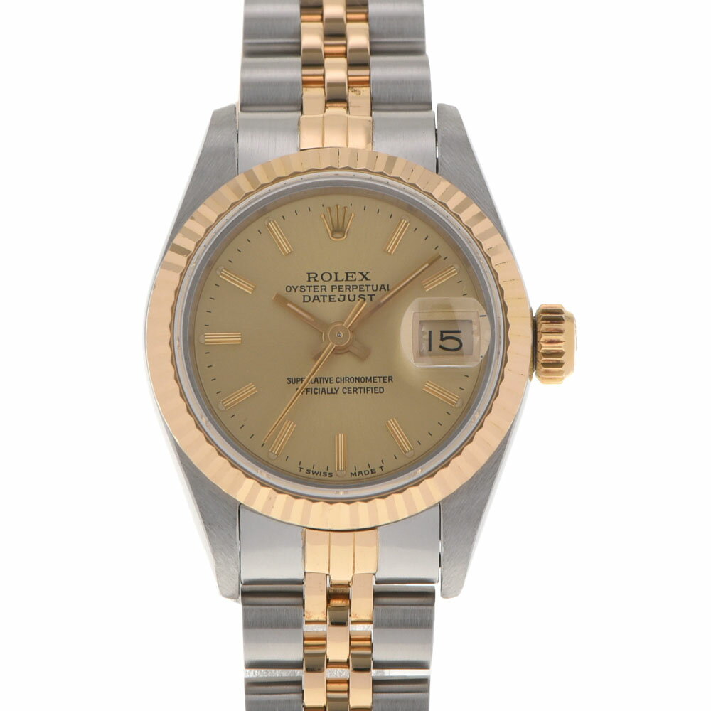 ROLEX ロレックス デイトジャスト 69173 レディース YG/SS 腕時計 自動巻き ゴールド文字盤 Aランク 中古 銀蔵