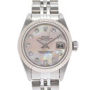 【ポイント3倍★5日限定】【最大2万円OFFクーポン★6日まで】ROLEX ロレックス デイトジャスト 79174NG レディース SS/WG 腕時計 自動巻き ピンクシェル文字盤 Aランク 中古 銀蔵