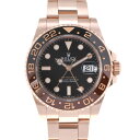 【ポイント3倍★5日限定】【最大2万円OFFクーポン★6日まで】ROLEX ロレックス GMTマスター2 黒/ブラウンベゼル 126715CHNR メンズ エバーローズゴールド 腕時計 自動巻き 黒文字盤 Aランク 中古 銀蔵