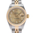 【ポイント3倍★5日限定】【最大2万円OFFクーポン★6日まで】ROLEX ロレックス デイトジャスト 10Pダイヤ 69173G レディース YG/SS 腕時計 自動巻き シャンパン文字盤 Aランク 中古 銀蔵