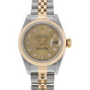 【最大2万円OFFクーポン★1日～】ROLEX ロレックス デイトジャスト 10Pダイヤ 69173G レディース YG/SS 腕時計 自動巻き シャンパン文字盤 Aランク 中古 銀蔵