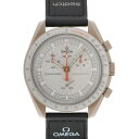 【最大2万円OFFクーポン★27日9:59まで】SWATCH スウォッチ OMEGA オメガ MISSION TO JUPITER SO33C100 メンズ バイオセラミック /ナイロン 腕時計 クオーツ ベージュ文字盤 ABランク 中古 銀蔵