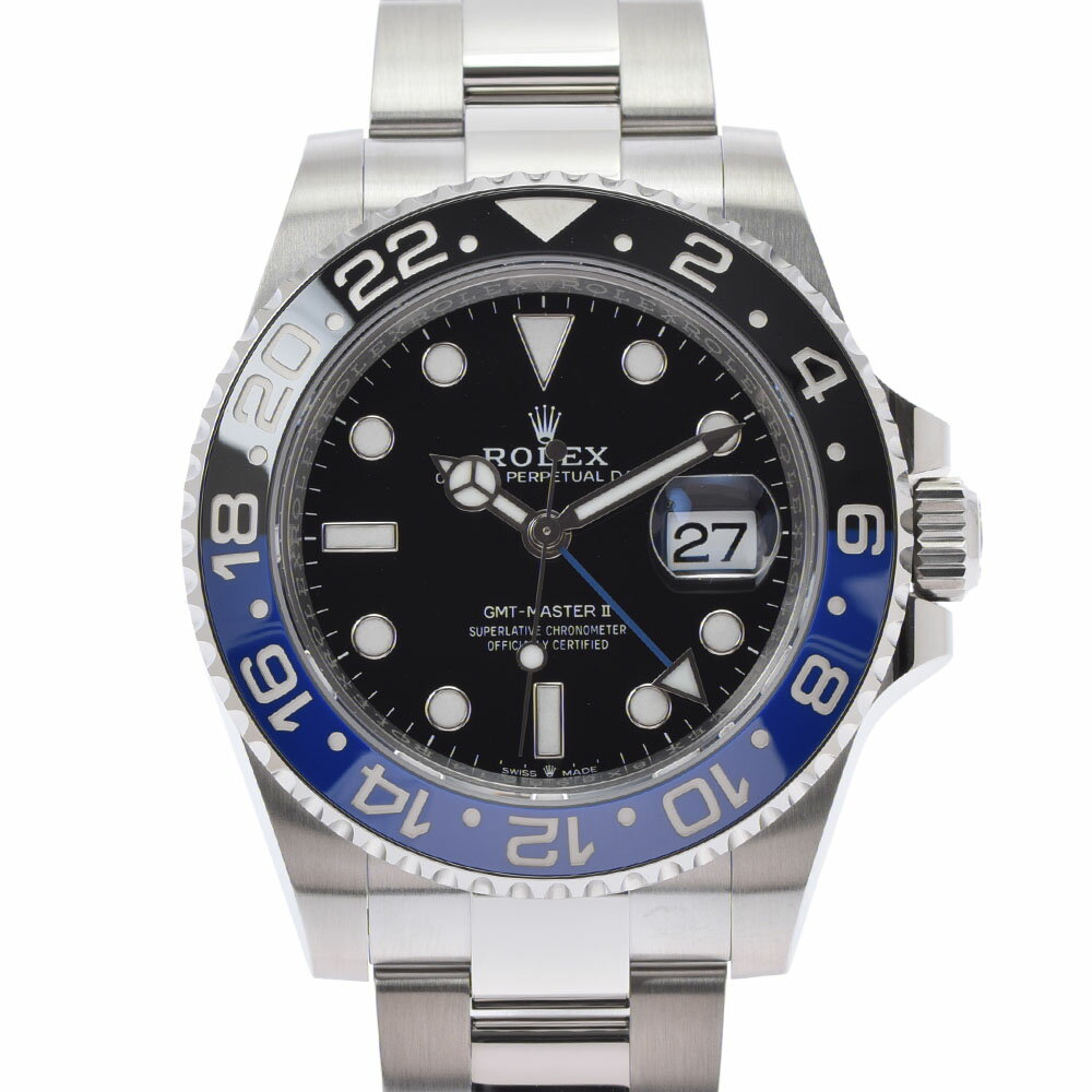 ROLEX ロレックス GMTマスター2 黒/青ベゼル 126710BLNR メンズ SS 腕時計 自動巻き 黒文字盤 未使用 銀蔵