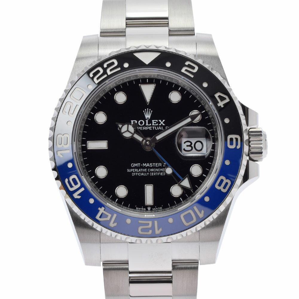 ROLEX ロレックス GMTマスター2 黒/青ベゼル 126710BLNR メンズ SS 腕時計 自動巻き 黒文字盤 未使用 銀蔵