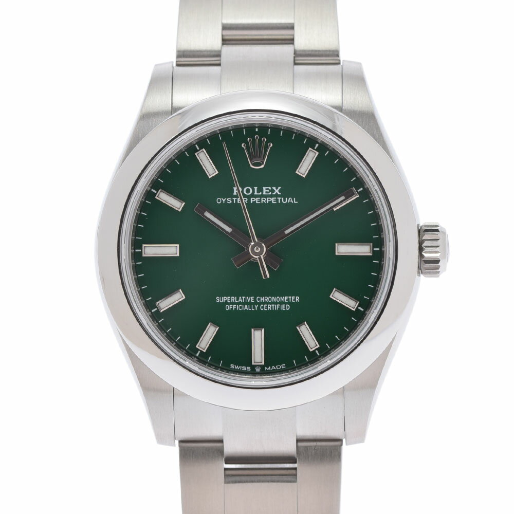 ROLEX ロレックス オイスターパーペチュアル31 277200 レディース SS 腕時計 自動巻き グリーン文字盤 Aランク 中古 銀蔵