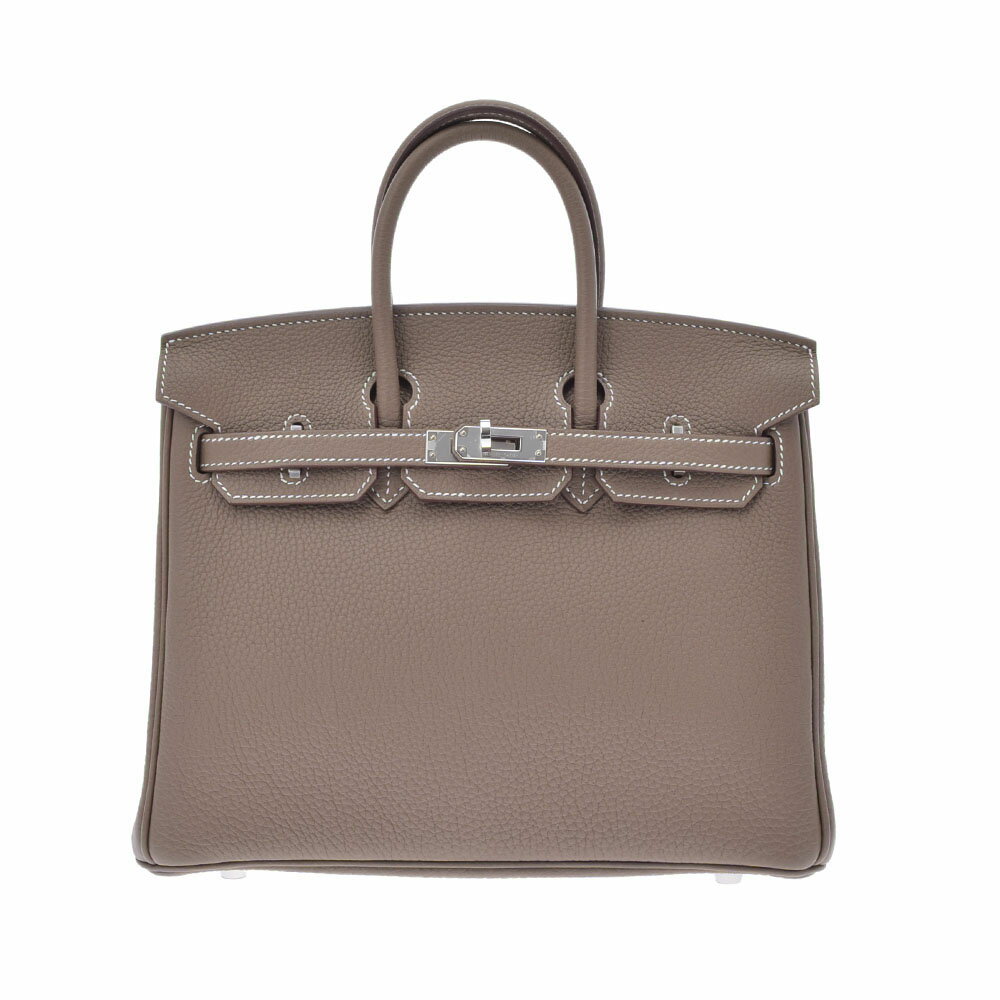 HERMES エルメス バーキン25 エトゥープ シルバー金具 U刻印(2022年頃) レディース トゴ ハンドバッグ 新品 銀蔵のサムネイル