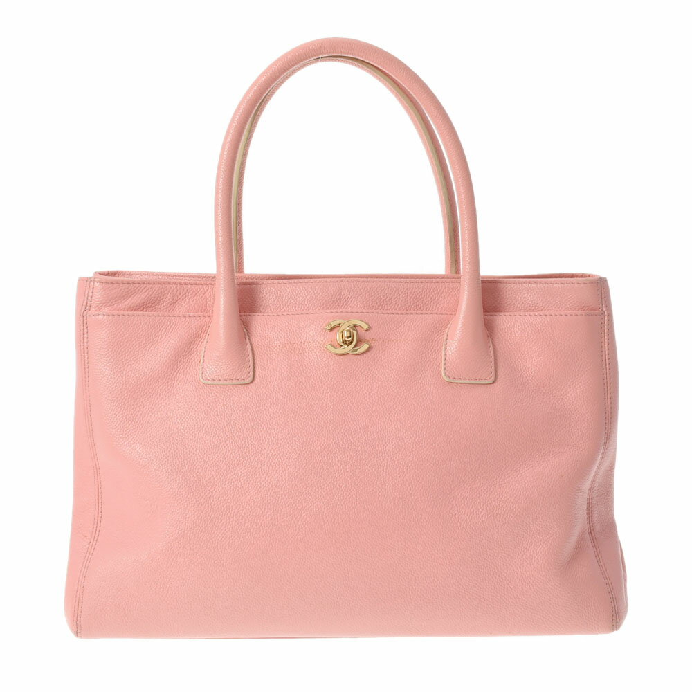 CHANEL シャネル エグゼクティブトート ピンク ゴールド金具 レディース キャビアスキン トートバッグ Bランク 中古 銀蔵のサムネイル