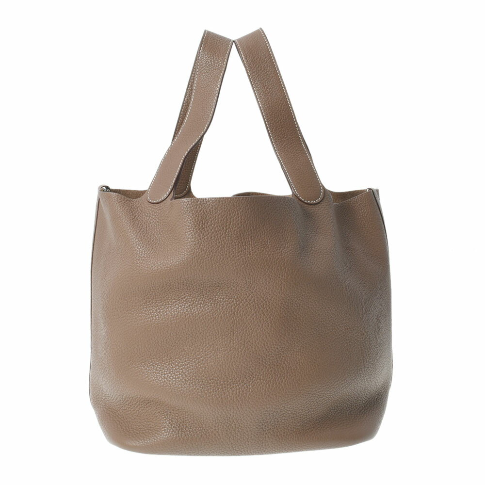 HERMES エルメス ピコタンGM エトゥープ シルバー金具 □M刻印(2009年頃) レディース トリヨンクレマンス ハンドバッグ ABランク 中古 銀蔵のサムネイル