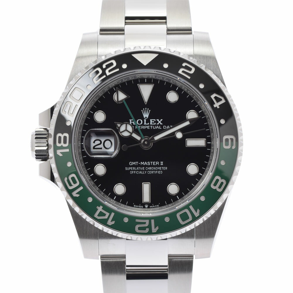 ROLEX ロレックス GMTマスターII 緑/黒ベゼル 126720VTNR メンズ SS 腕時計 自動巻き 黒文字盤 未使用 銀蔵