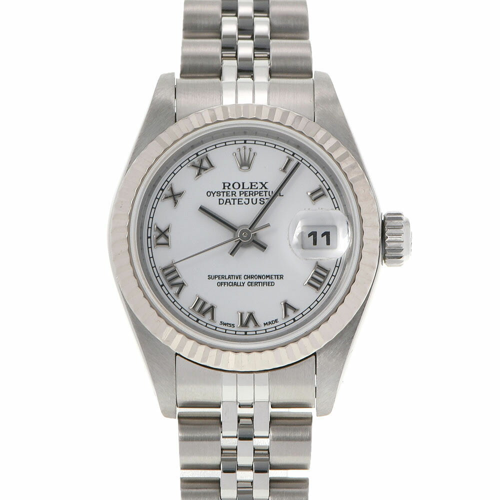 ROLEX ロレックス デイトジャスト 79174 レディース WG/SS 腕時計 自動巻き 白文字盤 Aランク 中古 銀蔵