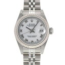 【最大2万円OFFクーポン★27日9:59まで】ROLEX ロレックス デイトジャスト 79174 レディース WG/SS 腕時計 自動巻き 白文字盤 Aランク 中古 銀蔵