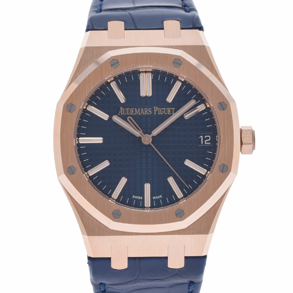 【ポイント3倍★10日限定】【最大2万円OFFクーポン★9日20時～】AUDEMARS PIGUET オーデマピゲ ロイヤルオーク 50周年記念モデル 15510OR.OO.D315CR.01 メンズ PG/革 腕時計 自動巻き ナイトブルー文字盤 未使用 銀蔵