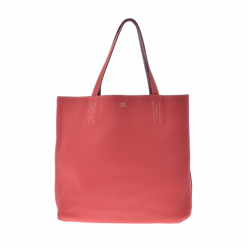 HERMES エルメス ドゥブルセンス 45 リバーシブル ブーゲンビリア/ルビー レディース トリヨンクレマンス トートバッグ Aランク 中古 銀蔵のサムネイル