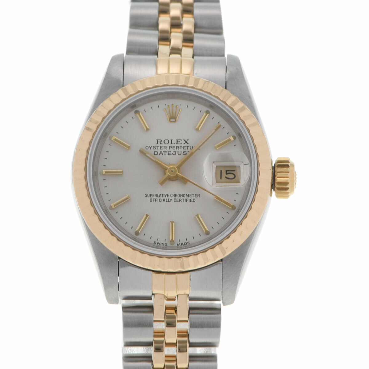 【ポイント3倍★18日限定】ROLEX ロレックス デイトジャスト 69173 レディース YG/SS 腕時計 自動巻き シルバー文字盤 Aランク 中古 銀蔵