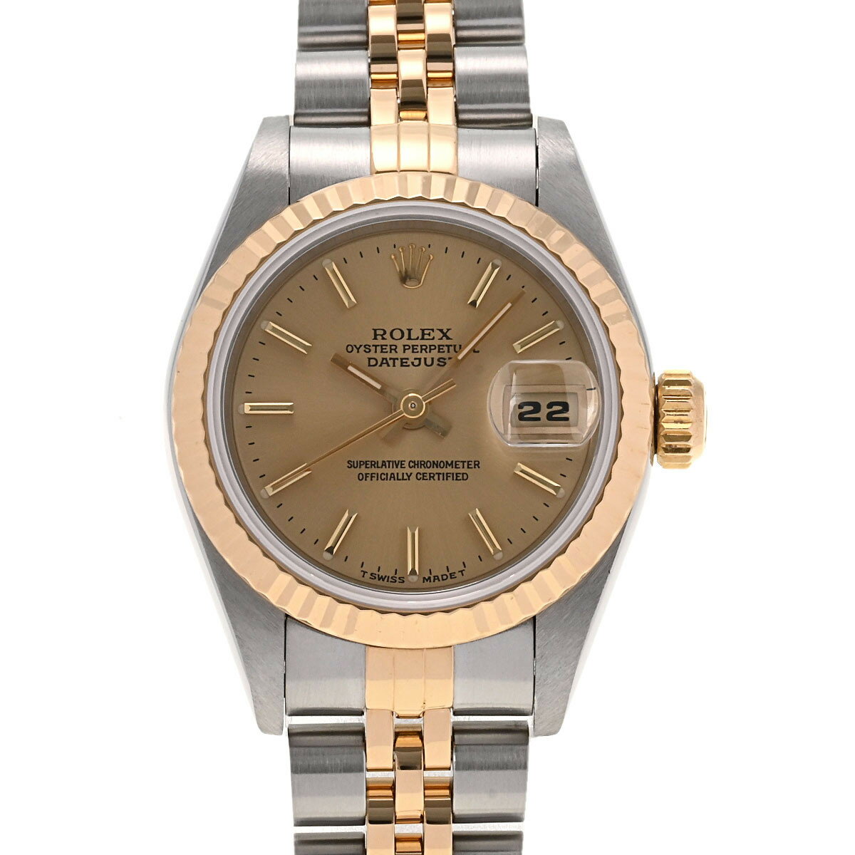 【ポイント3倍★25日限定】【最大2万円OFFクーポン★23日20時～】ROLEX ロレックス デイトジャスト 69173 レディース YG/SS 腕時計 自動巻き シャンパン文字盤 Aランク 中古 銀蔵