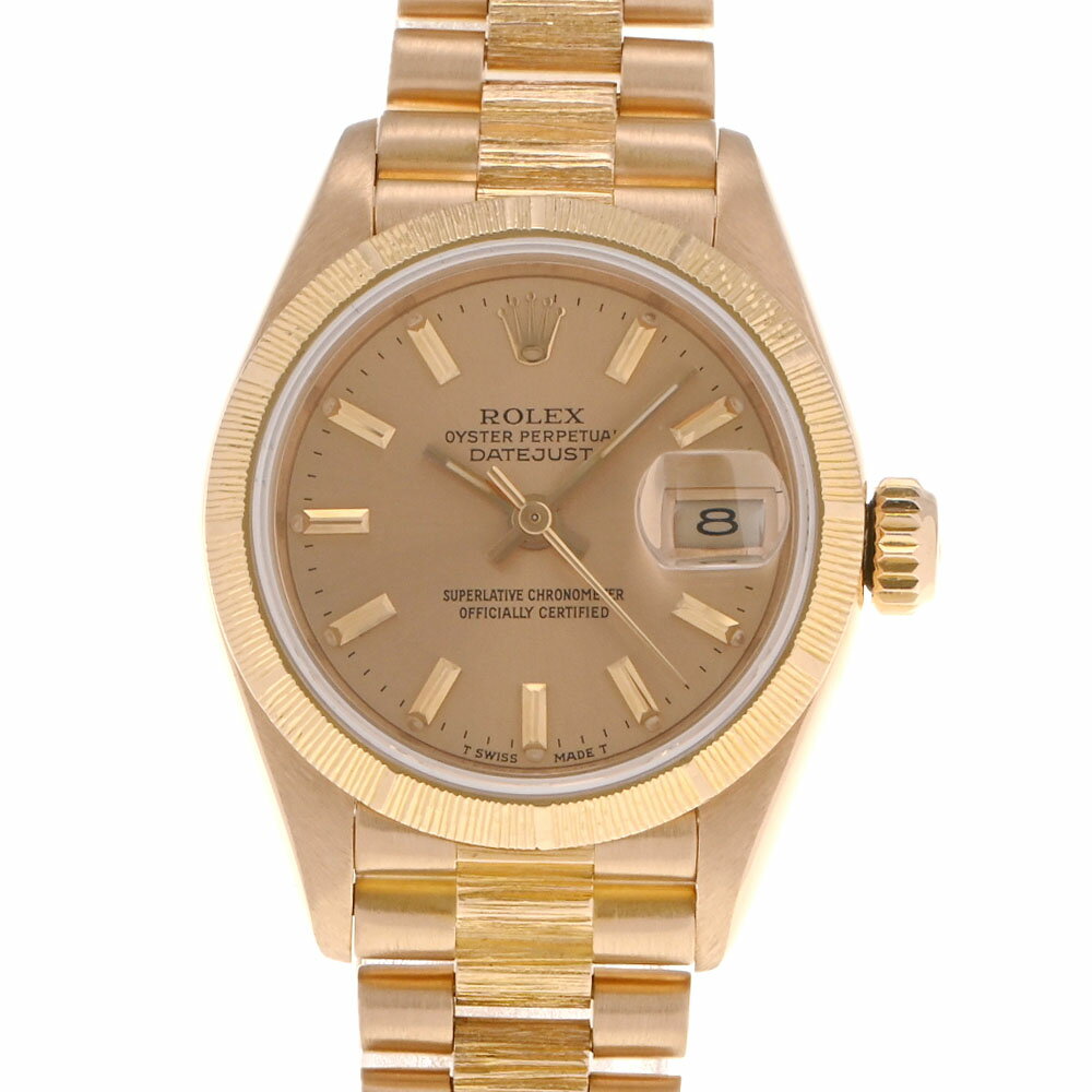 【ポイント3倍★25日限定】【最大2万円OFFクーポン★23日20時～】ROLEX ロレックス デイトジャスト 69278 レディース YG 腕時計 自動巻き シャンパン文字盤 Aランク 中古 銀蔵