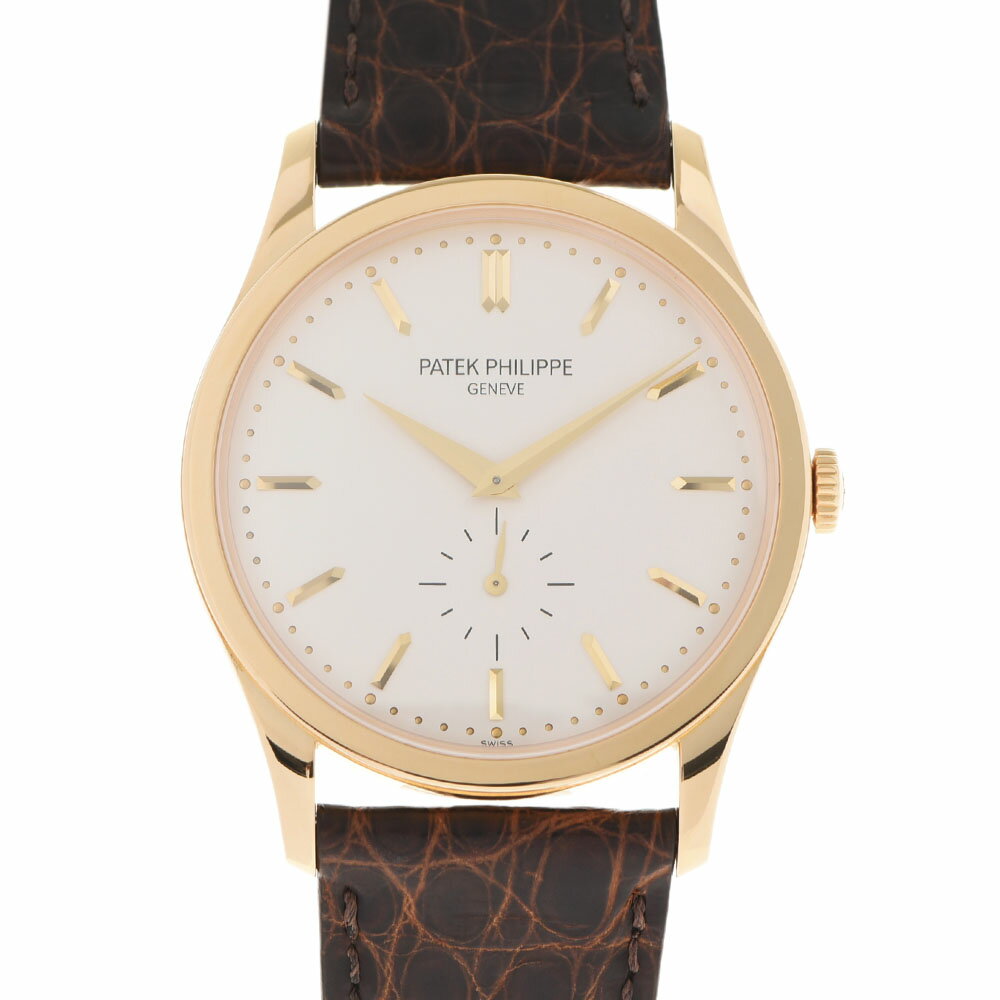 【ポイント2倍★9日～】【最大2万円OFFクーポン★11日まで】PATEK PHILIPPE パテックフィリップ カラトラバ 5196J-001 ボーイズ YG/革 腕時計 手巻き 白文字盤 Aランク 中古 銀蔵