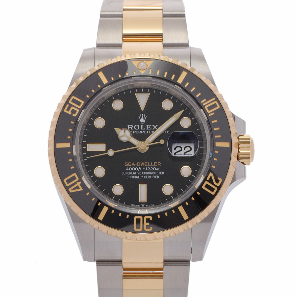 【ポイント3倍★20日限定】【最大2万円OFFクーポン★23日20時～】ROLEX ロレックス シードゥエラー 126603 メンズ SS/YG 腕時計 自動巻き 黒文字盤 未使用 銀蔵