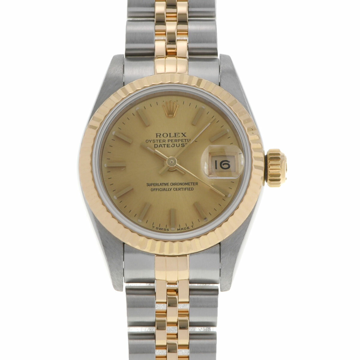 【ポイント3倍★15日限定】【最大2万円OFFクーポン★16日まで】ROLEX ロレックス デイトジャスト 69173 レディース YG/SS 腕時計 自動巻き シャンパン文字盤 Aランク 中古 銀蔵