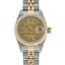 【ポイント3倍★5日限定】【最大2万円OFFクーポン★6日まで】ROLEX ロレックス デイトジャスト 69173 レディース YG/SS 腕時計 自動巻き シャンパン文字盤 Aランク 中古 銀蔵