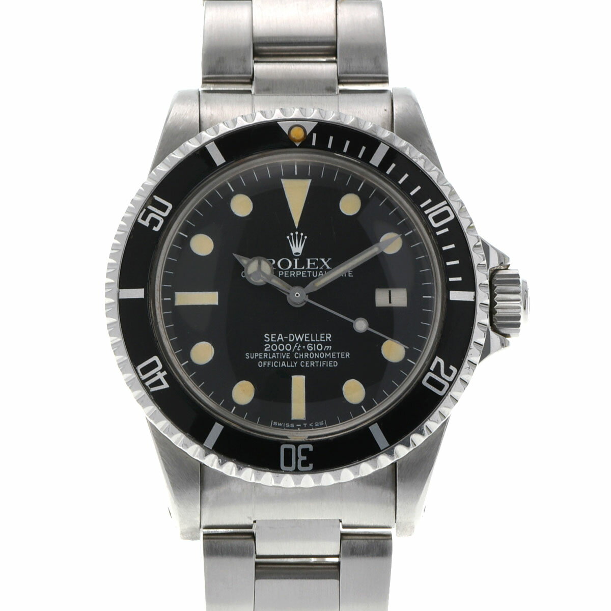 【ポイント3倍★18日限定】【ローン24回払い無金利】 ROLEX ロレックス シードゥエラー グレートホワイト 1665 メンズ SS 腕時計 自動巻き 黒文字盤 ABランク 中古 銀蔵