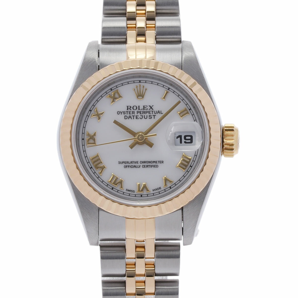 【ポイント3倍★15日限定】【最大2万円OFFクーポン★16日まで】ROLEX ロレックス デイトジャスト 69173 レディース YG/SS 腕時計 自動巻き ホワイト文字盤 Aランク 中古 銀蔵