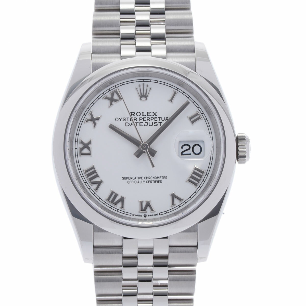 【ポイント3倍★18日限定】ROLEX ロレックス デイトジャスト 126200 メンズ SS 腕時計 自動巻き ホワイト文字盤 未使用 銀蔵