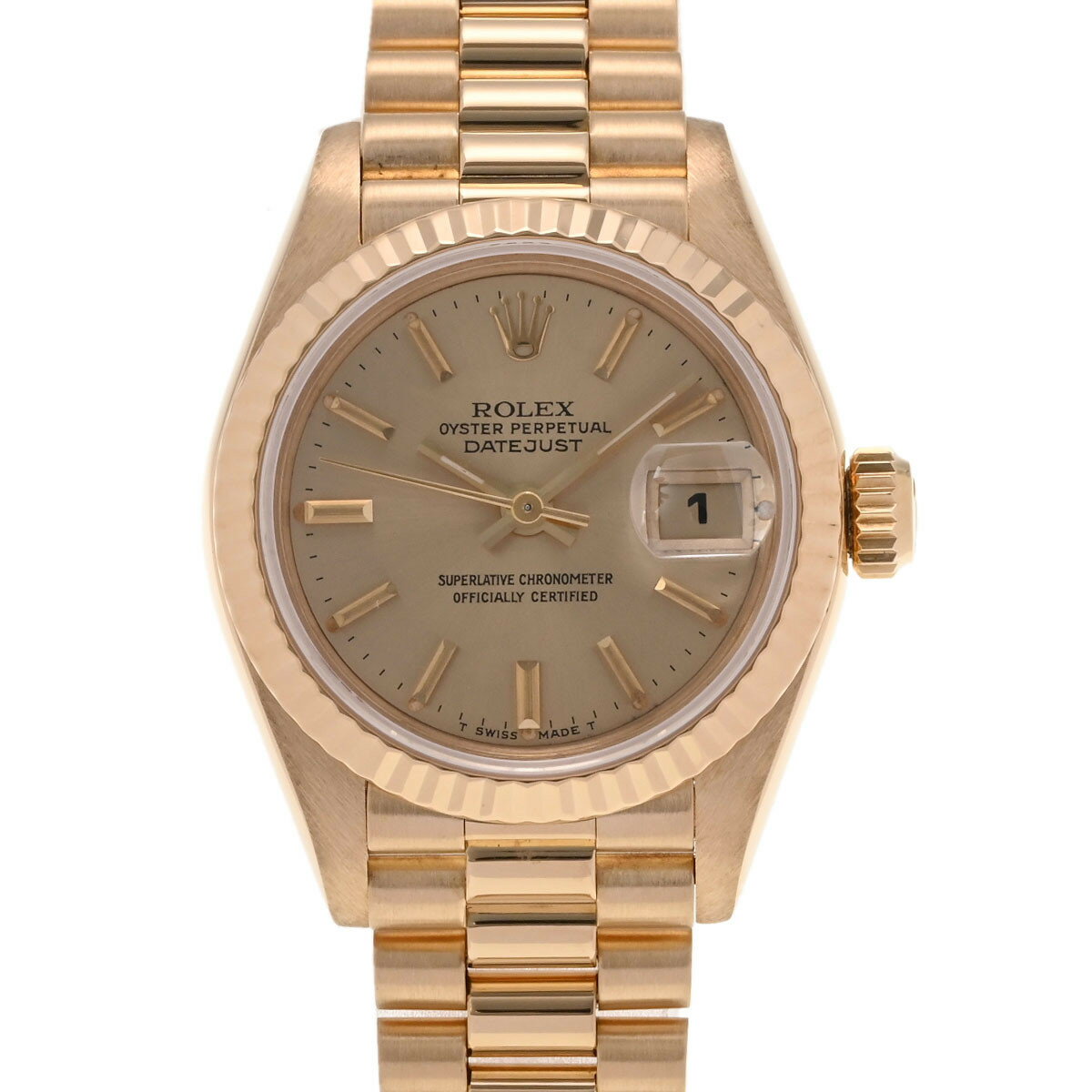 【ポイント3倍★15日限定】【最大2万円OFFクーポン★16日まで】ROLEX ロレックス デイトジャスト 69178 レディース YG 腕時計 自動巻き シャンパン文字盤 Aランク 中古 銀蔵