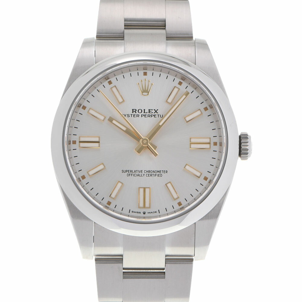 【ポイント3倍★18日限定】ROLEX ロレックス パーペチュアル 2021年8月 124300 メンズ SS 腕時計 自動巻き シルバー文字盤 Aランク 中古 銀蔵