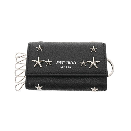 JIMMY CHOO ジミーチュウ スタースタッズ 黒 シルバー金具 NEPTUNE-UUF-0027 レディース カーフ キーケース 未使用 銀蔵