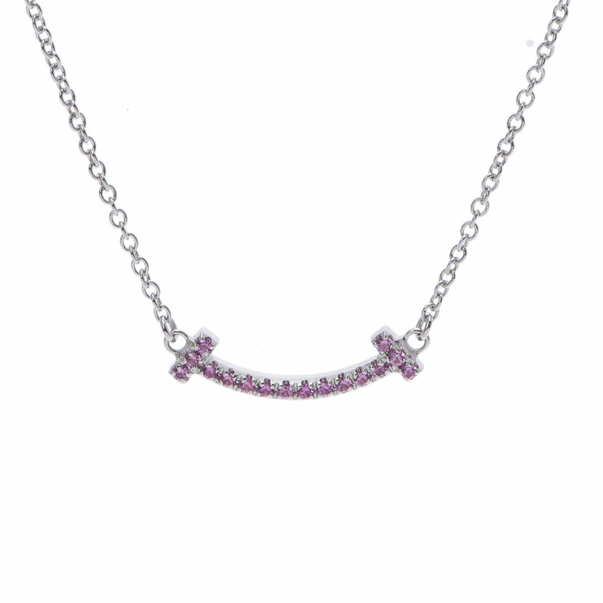 【ポイント2倍★30日限定】【最大25,000円OFFクーポン★30日まで】TIFFANY&Co. ティファニー Tスマイルネックレス ミニ 日本限定 レディース K18ホワイトゴールド ネックレス Aランク 中古 銀蔵のサムネイル
