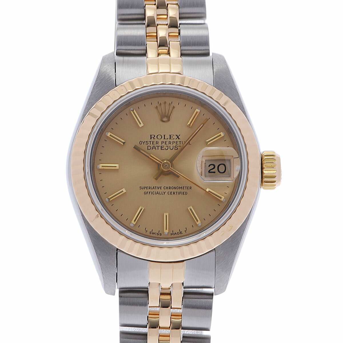 【ポイント3倍★15日限定】【最大2万円OFFクーポン★16日まで】ROLEX ロレックス デイトジャスト 69173 レディース YG/SS 腕時計 自動巻き シャンパン文字盤 Aランク 中古 銀蔵