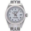 【最大2万円OFFクーポン★27日9:59まで】ROLEX ロレックス デイトジャスト 69174 レディース SS/WG 腕時計 自動巻き ホワイト文字盤 Aランク 中古 銀蔵