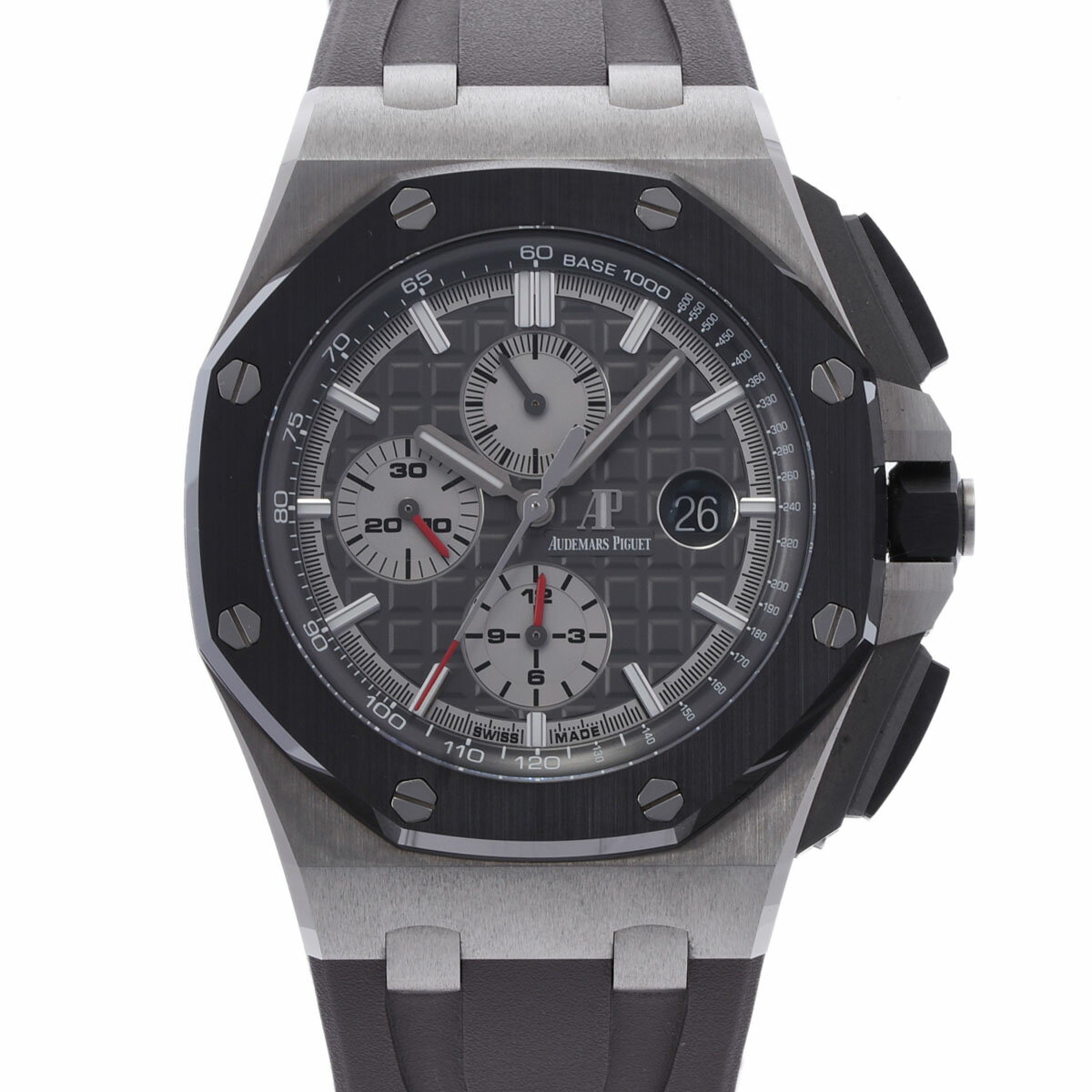 AUDEMARS PIGUET オーデマピゲ ロイヤルオーク オフショア クロノグラフ 26400IO.OO.A004CA.01 メンズ Ti/ラバー 腕時計 自動巻き グレー文字盤 Aランク 中古 銀蔵